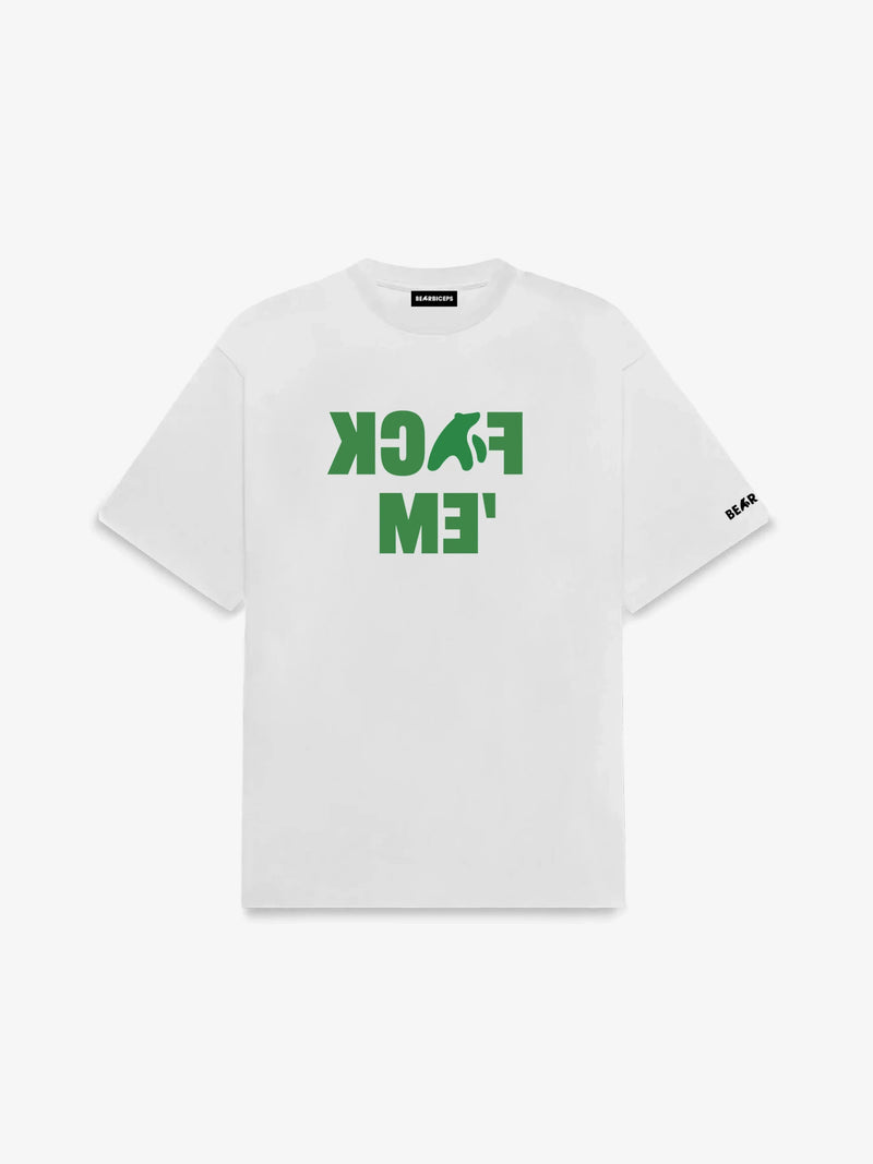 FUCKEM BEARBICEPS WHITE TSHIRT TEE